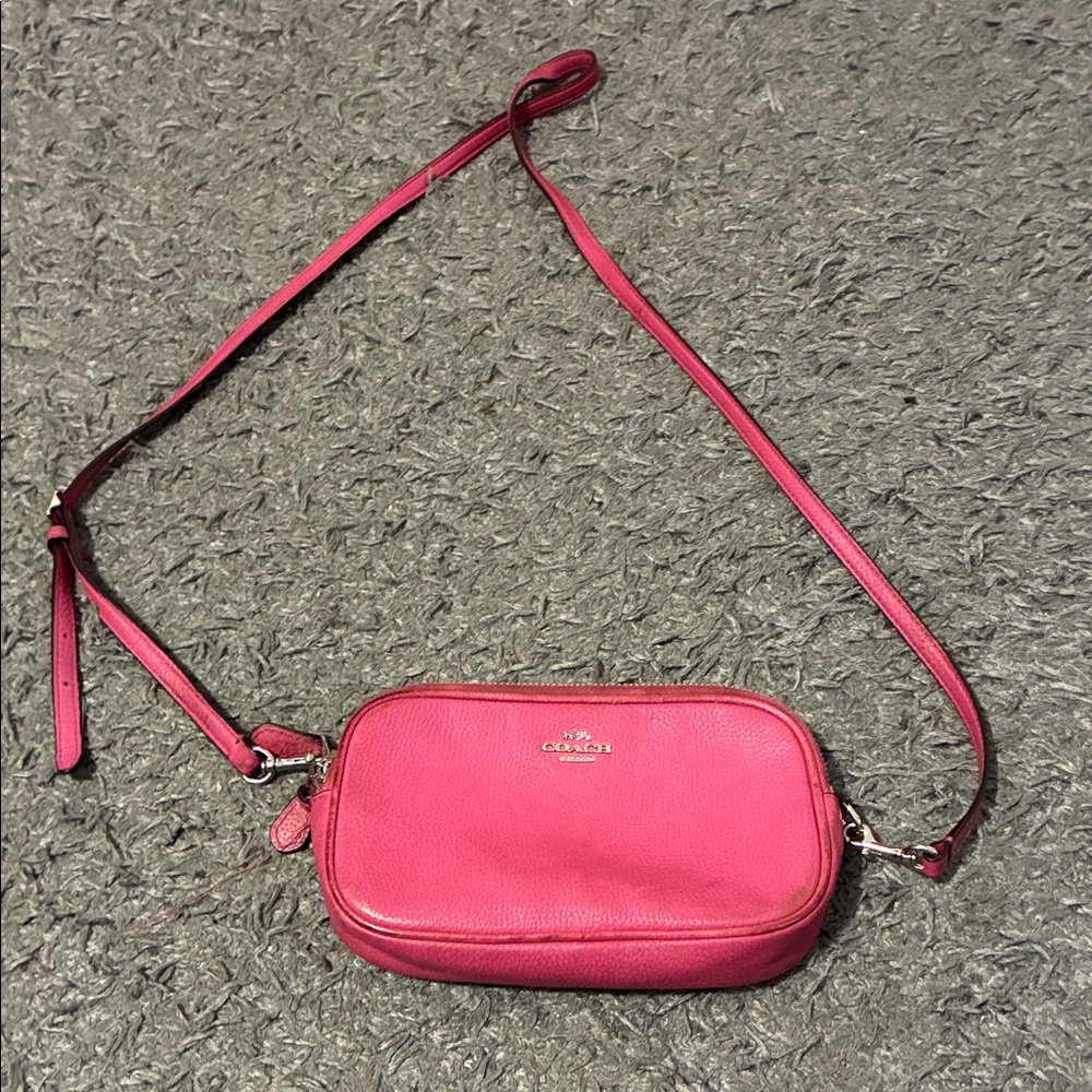 Pink coach side bag